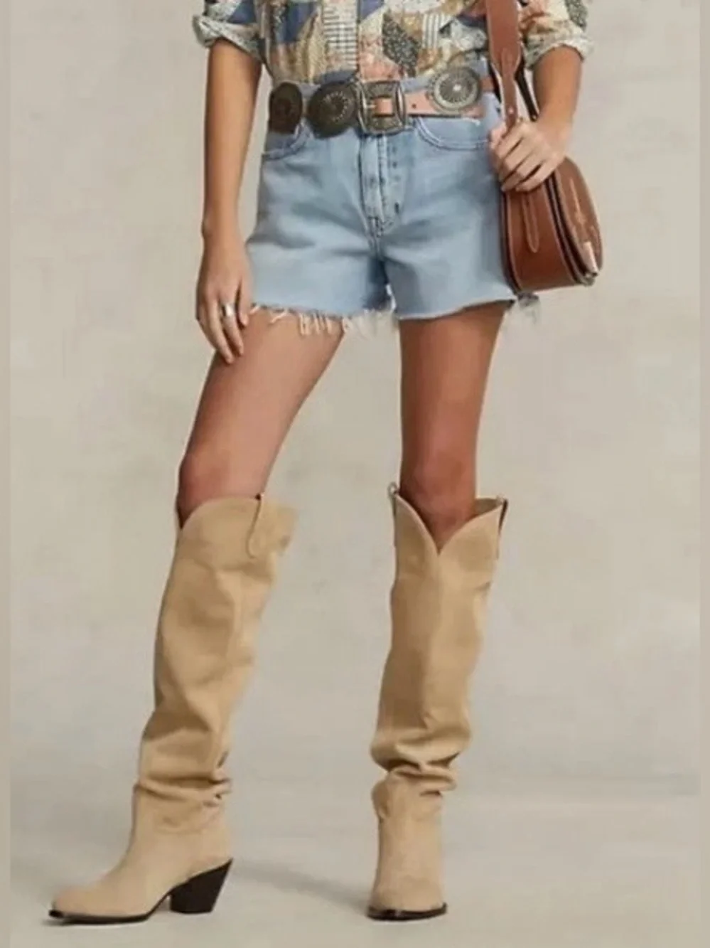POLO By RALPH LAUREN Suede Tall Western Boot